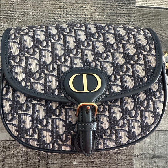 Blue and cream crossbody bag - Picture 5 of 7